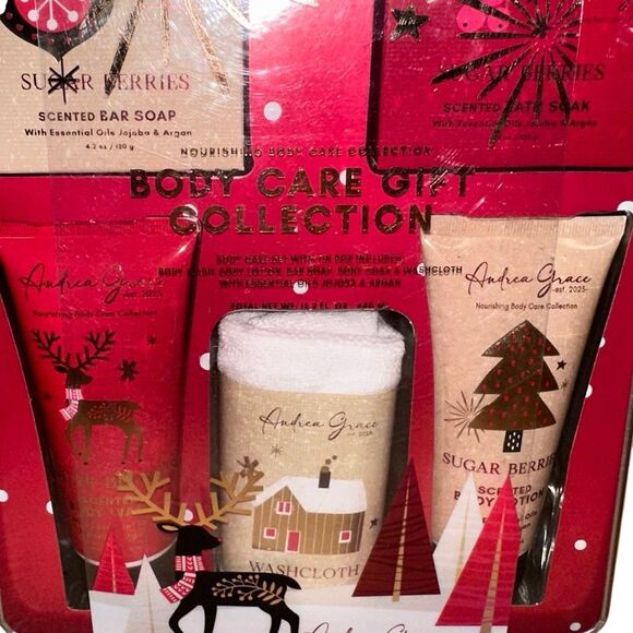 Andrea Grace 5pc Holiday Gift Set sugar berries Bath Body NEW - Picture 4 of 7